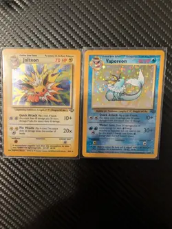 Vintage Jolteon and Vaporeon Pokemon Card - Image 1