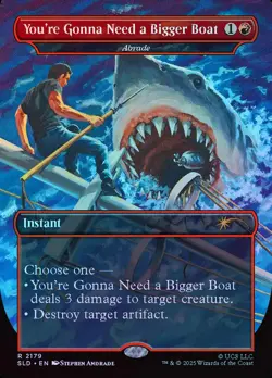 You're Gonna Need a Bigger Boat Abrade (Borderless) - Rainbow Foil Jaws - MTG Ca - Image 1