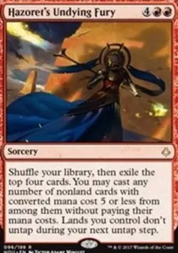 1x Hazoret's Undying Fury - Foil MTG Hour of Devastation NM Magic Foil - Image 1