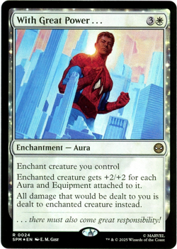 With Great Power . . . (Foil) - 0024 - Marvel's Spider-Man MTG - NM/M - English - Image 1