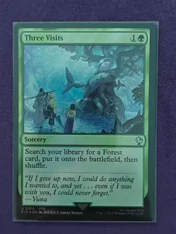Three Visits (Surge Foil) #315 (NM) Final Fantasy FIC Magic MTG - Image 1