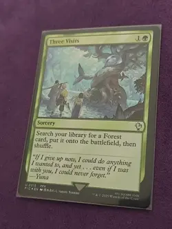 Three Visits (Surge Foil) #315 (NM) Final Fantasy FIC Magic MTG - Image 2