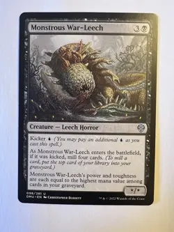 MTG Magic the Gathering Monstrous War-Leech 098/281 Dominaria United NM - Image 1