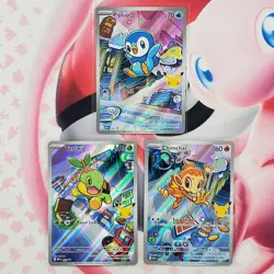 Piplup 042 + Chimchar 041 + Turtwig 040 - First Partner Pokemon Cards - #L448 - Image 1