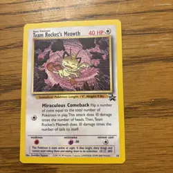 Team Rockets Meowth #18 - Black Star Promo WOTC Pokemon TCG - Image 1