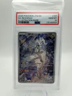 Pokemon N's Reshiram JTG Illustration Rare Holo 167/159 PSA 10 - Image 1