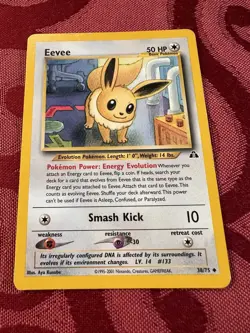 Pokemon TCG Eevee Neo Discovery 38/75 Regular Unlimited English 2001 50 HP Basic - Image 1