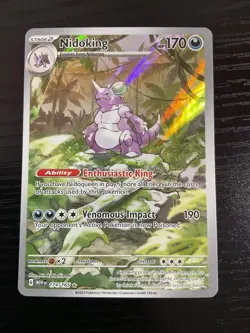 Nidoking Illustration Rare 174/165 Scarlet & Violet 151 Pokemon TCG NM/M - Image 2