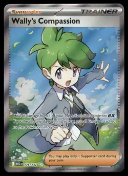 Wally's Compassion 176/132 Ultra Rare Mega Evolution Pokemon Damaged - Image 1