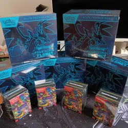Pokemon 5 Mega Evolution Phantasm Flames ETB's 4 booster bundles New ZARD CHASE - Image 2