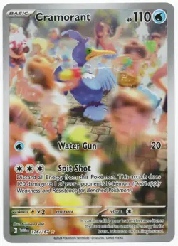Cramorant 176/167 Twilight Masquerade TWM Pokemon TCG Illustration Rare Holo NM - Image 1