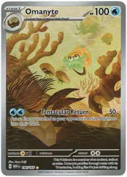 Omanyte 180/165 Scarlet & Violet 151 MEW Pokemon TCG Illustration Rare Holo LP - Image 1