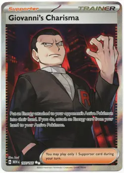 Giovanni's Charisma 197/165 Scarlet & Violet 151 MEW Pokemon TCG Holo SR NM - Image 1