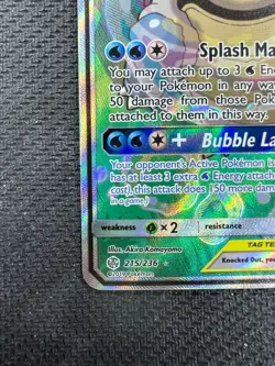 Pokemon Blastoise & Piplup GX 215/236 Alternate (Full Art) - Image 3
