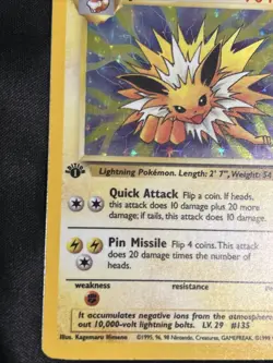 Pokemon Jolteon 4/64 1st Edition Jungle Holo Rare WOTC NM - Image 2