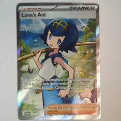 Pokemon Lana's Aid Full Art Ultra Rare Holo 207/167 Sv06 Trainer-Supporter TCG - Image 1
