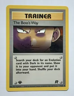 Pokemon - The Boss's Way - Team Rocket 73/82 1st Edition - Uncommon - LP - Image 1