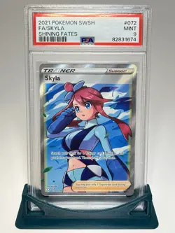 Pokemon Skyla Full Art Ultra Rare Holo Shining Fates 072/072 PSA 9 - Image 1