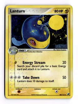 Pokemon TCG Lanturn EX Unseen Forces 40/115 Reverse Holo STAMPED - Image 1