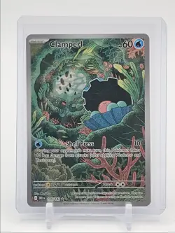 CLAMPERL 2025 POKEMON S&V DESTINED RIVALS ILLUSTRATION RARE 195/182 Q2714 - Image 1
