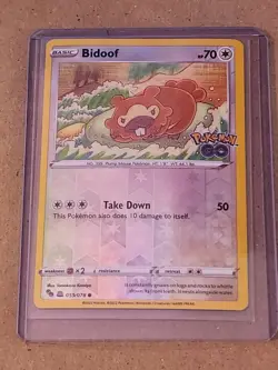 Bidoof (Peelable Ditto) 059/078 Pokemon GO Reverse Holo - Image 1