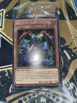 YUGIOH RED-EYES BABY DRAGON LDS1-EN010 SECRET LIMITED EDITION SEALED NM - Image 1