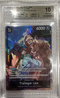 2025 ONE PIECE EB02 045 TRAFALGAR LAW ALT ART BGS 10 - Image 1