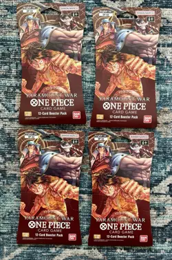 One Piece TCG (4) OP-02 Sleeved Booster Packs Total Of 4 Factory Sealed - Image 1