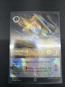 Disney Lorcana Ursula’s Return Cinderella Melody Weaver Enchanted 205/204 NM - Image 1