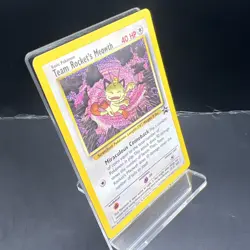 Pokemon TCG Team Rockets Meowth #18 Black Star Promo Card Vintage WOTC LP - Image 2