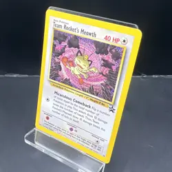 Pokemon TCG Team Rockets Meowth #18 Black Star Promo Card Vintage WOTC LP - Image 3