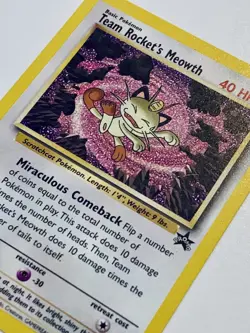 Pokemon TCG Team Rockets Meowth 18 Black Star Promo NM/LP WOTC Vintage - Image 5