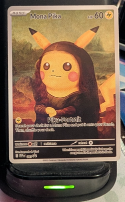 Mona Pika (Pikachu) Pokemon x Van Gogh Black Star Promo ACG Art Card - NM - Image 1