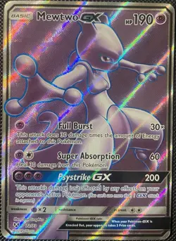 Mewtwo GX (Full Art) 72/73 Shining Legends Holo - Pokemon Card - Image 1