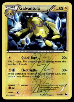 Galvantula Dark Explorers Rare 43/108 2012 Pokemon TCG - Image 1