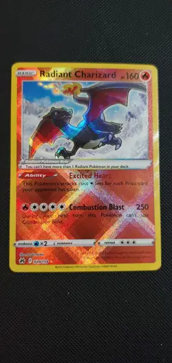 Radiant Charizard 20/159 Shiny Pokemon Crown Zenith NM - Image 1