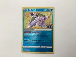 Pokemon TCG Radiant Blastoise Pokemon GO 018/078 Holo Radiant Rare - Image 1