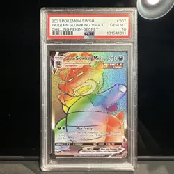 2021 Pokemon Chilling Reign Galarian Slowking VMAX Full Art Secret #207 PSA 10 - Image 1