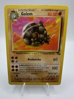 Golem 36/62 - Fossil - Vintage 1999 - Pokemon TCG - Image 1