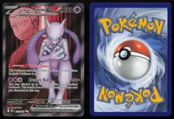 Team Rocket's Mewtwo ex 213/182 Full Art Destined Rivals Pokemon NM - Image 3