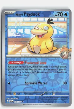 Misty's Psyduck 045/182 Destined Rivals Uncommon Pokemon Reverse Holo NM - Image 1