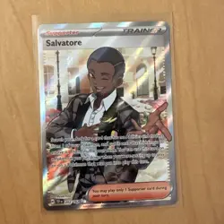 Pokemon Temporal Forces Salvatore Ultra Rare Full Art #202/162 Pack Fresh - Image 1