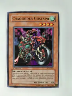 Yu-Gi-Oh! Chaosrider Gustaph - IOC-018 - 1st Edition - Super Rare - NM - Image 1