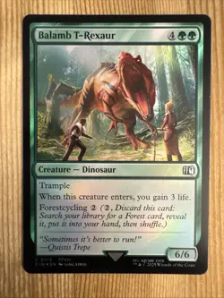 MTG Final Fantasy 0173 Balamb T-Rexaur C NM FOIL - Image 1