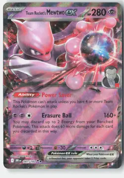 Team Rocket's Mewtwo ex SV10: Destined Rivals 081/182 Pokemon Card Holofoil - Image 1