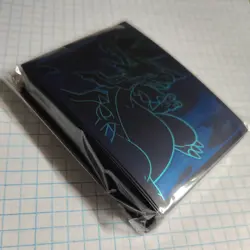 Mega Evolution Phantasmal Flames Mega Charizard X ETB Card Sleeves 65 count Blue - Image 3