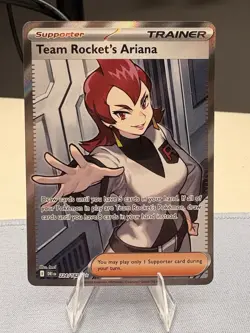 Pokemon TCG Trainer Team Rocket’s Ariana, Dawn, Carmine Full Art 3 Card Set - NM - Image 1