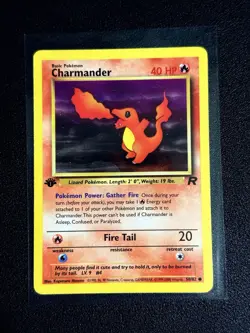 1st Edition Team Rocket Charmander , Abra and Akans 3 Card Pokemon Lot - Image 2