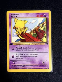 1st Edition Team Rocket Charmander , Abra and Akans 3 Card Pokemon Lot - Image 4