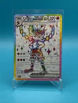 Pokemon TCG Cinderace EX Full Art Ultra Rare Rainbow Holo Card 157/142 Stellar - Image 1